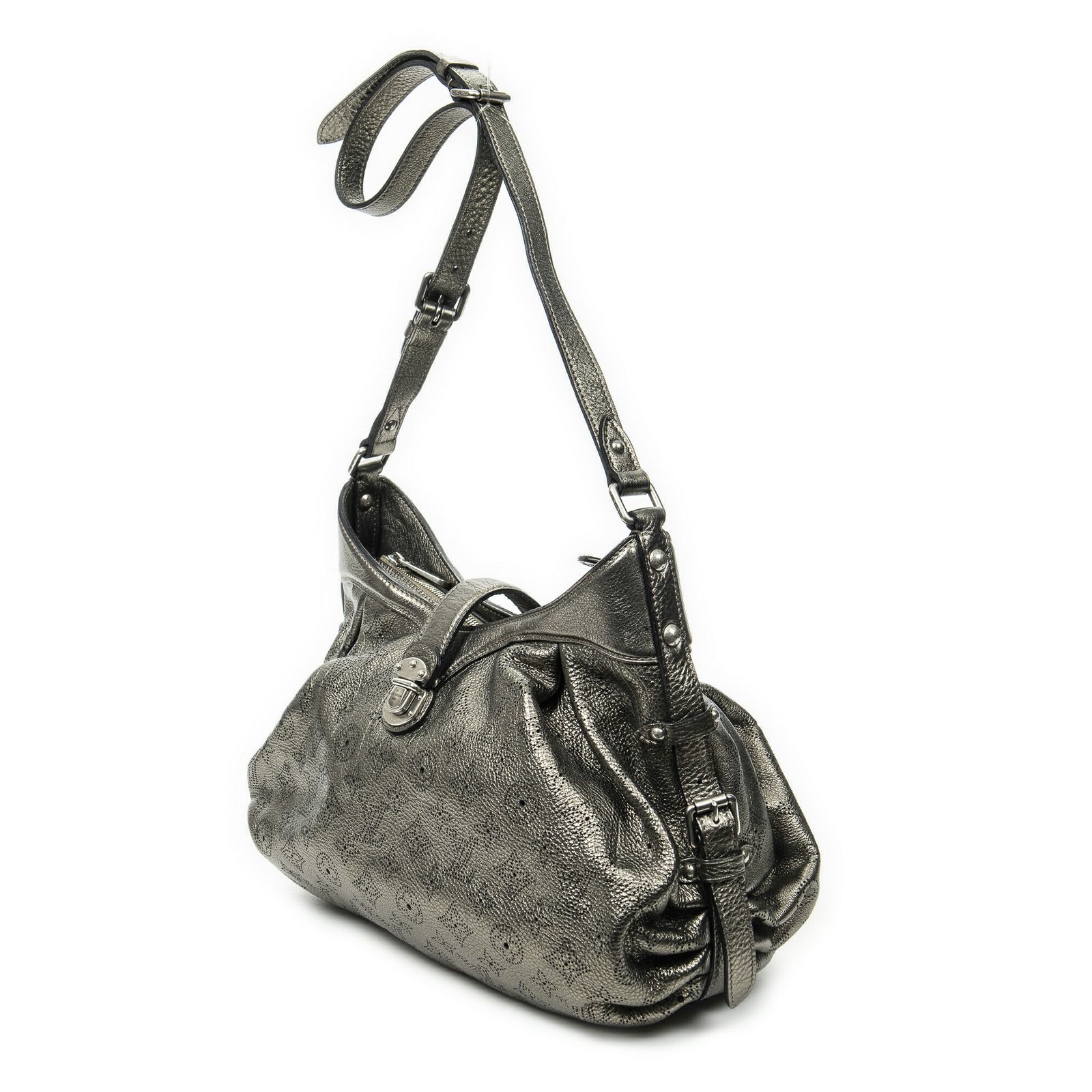 LOUIS VUITTON ルイヴィトンXS ホーボーメタリックブロンズマヒナレザーA