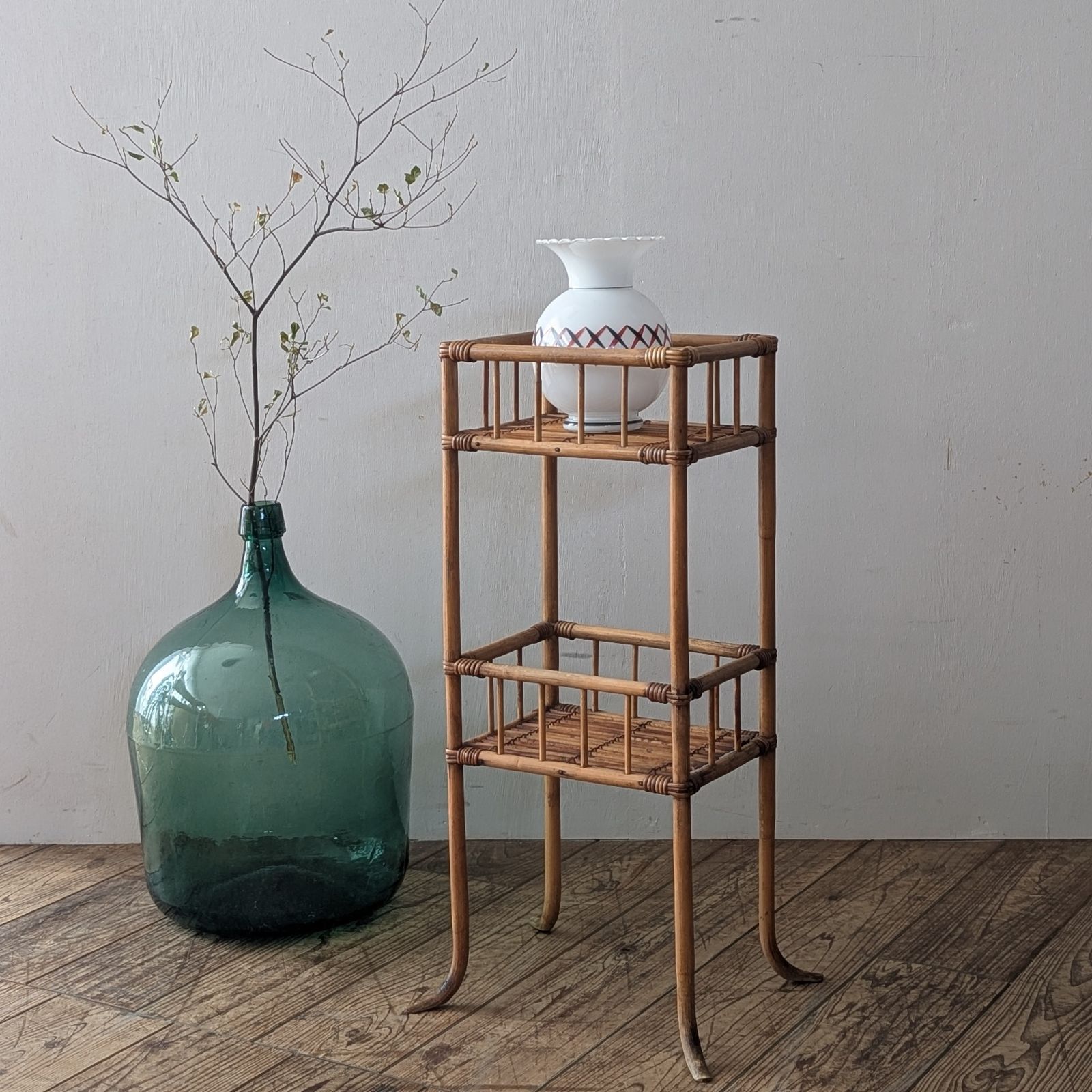 送料無料】 竹製 収納棚 無垢材 ディスプレイ 撮影小物 小道具 日本製