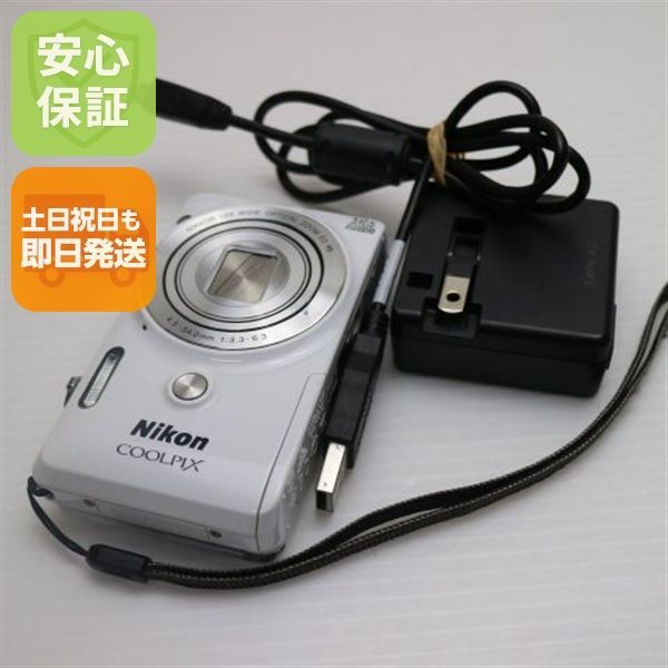 美品 COOLPIX S6900 ナチュラルホワイト 即日発送 デジカメ ニコン