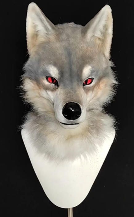 着ぐるみヘッド 狼 NO 440 リアルスタイル グレー 全頭ヘッド ケモノ ファースーツ ぬいぐるみ コスプレ コスチューム kigurumi