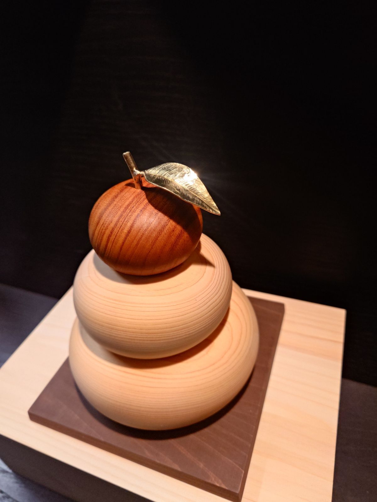 木製鏡餅大 木箱入りタイプ An 1