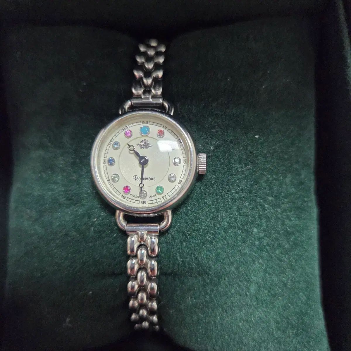 【希少】Rosemont 腕時計 誕生石 時計 レディース ROSEMONT(ロゼモン)誕生石メタル時計 フルセット - メルカリ