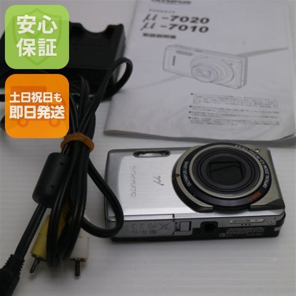 美品 μ-7020 シルバー 即日発送 OLYMPUS デジカメ デジタルカメラ 本体