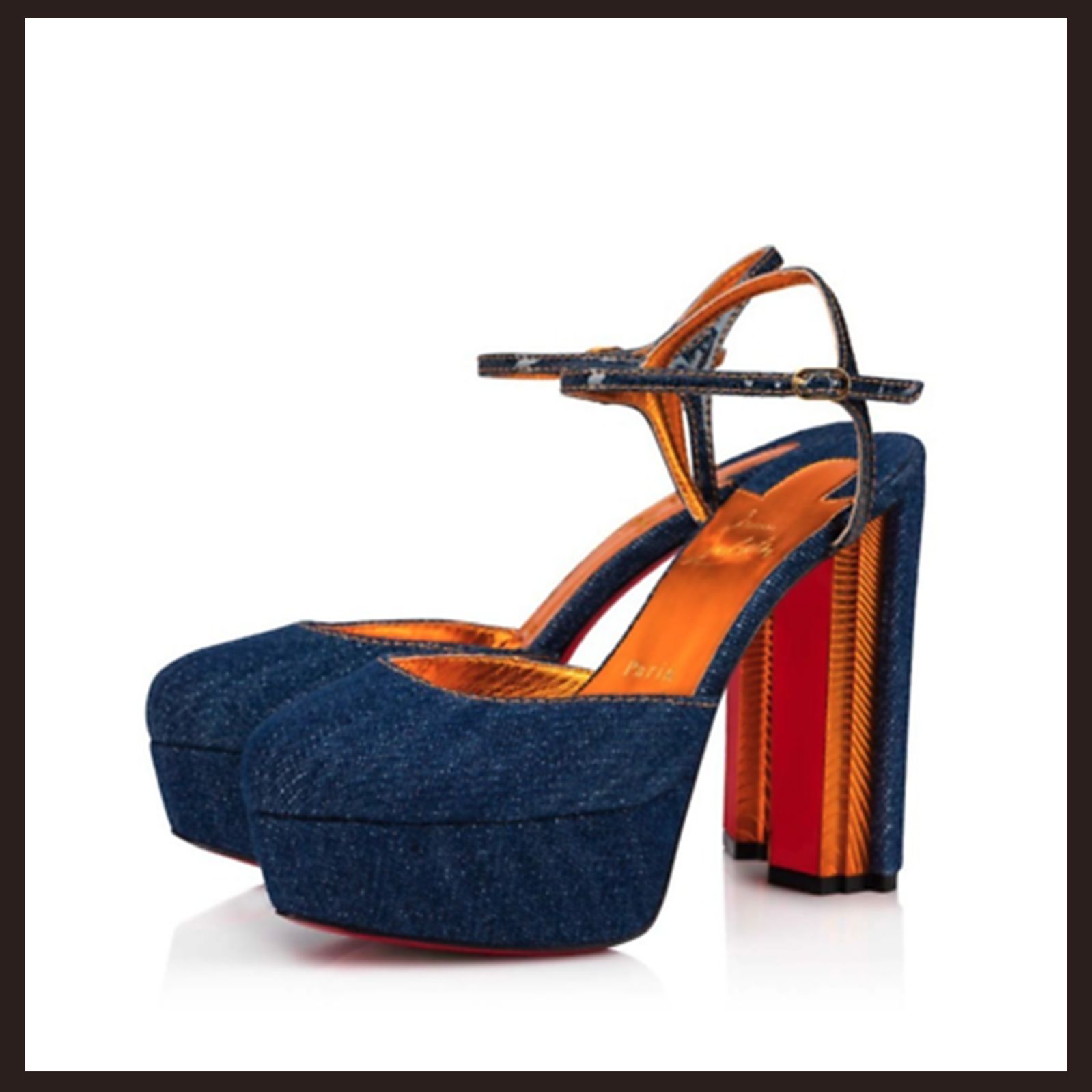 Christian Louboutin コルーナ パンプス ブルーデニム 24 cm相当 クリスチャンルブタン