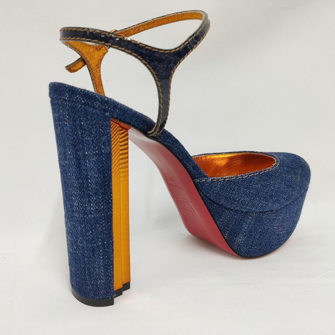  Christian Louboutin コルーナ パンプス ブルーデニム 24 cm相当 クリスチャンルブタン ハイヒール パンプス パンプス