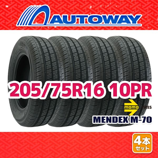 AUTOWAY 205 75 R 16 サマータイヤ MOMO Tires MENDEX M 70 16インチ 4本セット 夏タイヤ オートウェイ