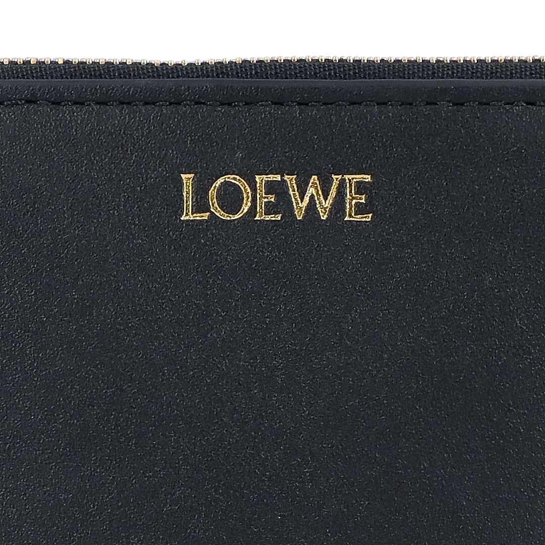  ロエベ LOEWE 小銭入れ コインケース コンパクトウォレット ノット ジップ コインパース 6036 BLACK BRIGHT ORANGE コインケース 小銭入れ 小物