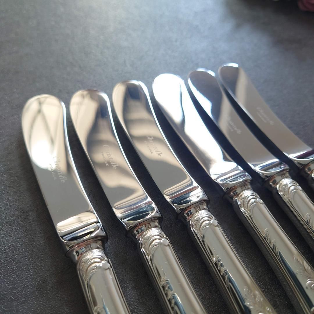 極希少 極美品 クリストフル マルリー バターナイフ 6点 - メルカリ