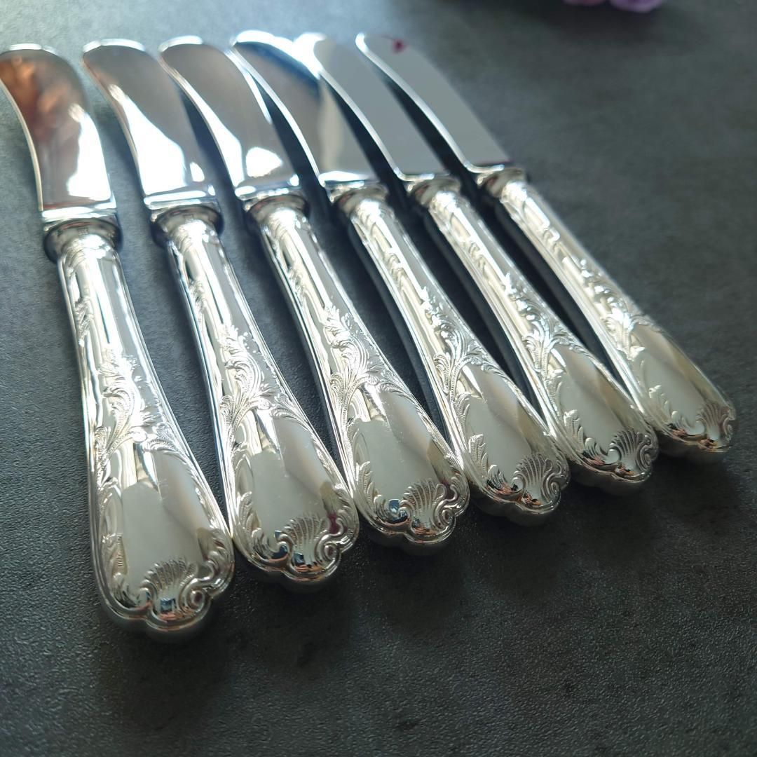 希少 美品 クリストフル マルリー 未開封含む バターナイフ 6点 極希少 極美品 クリストフル マルリー バターナイフ 6点 - メルカリ