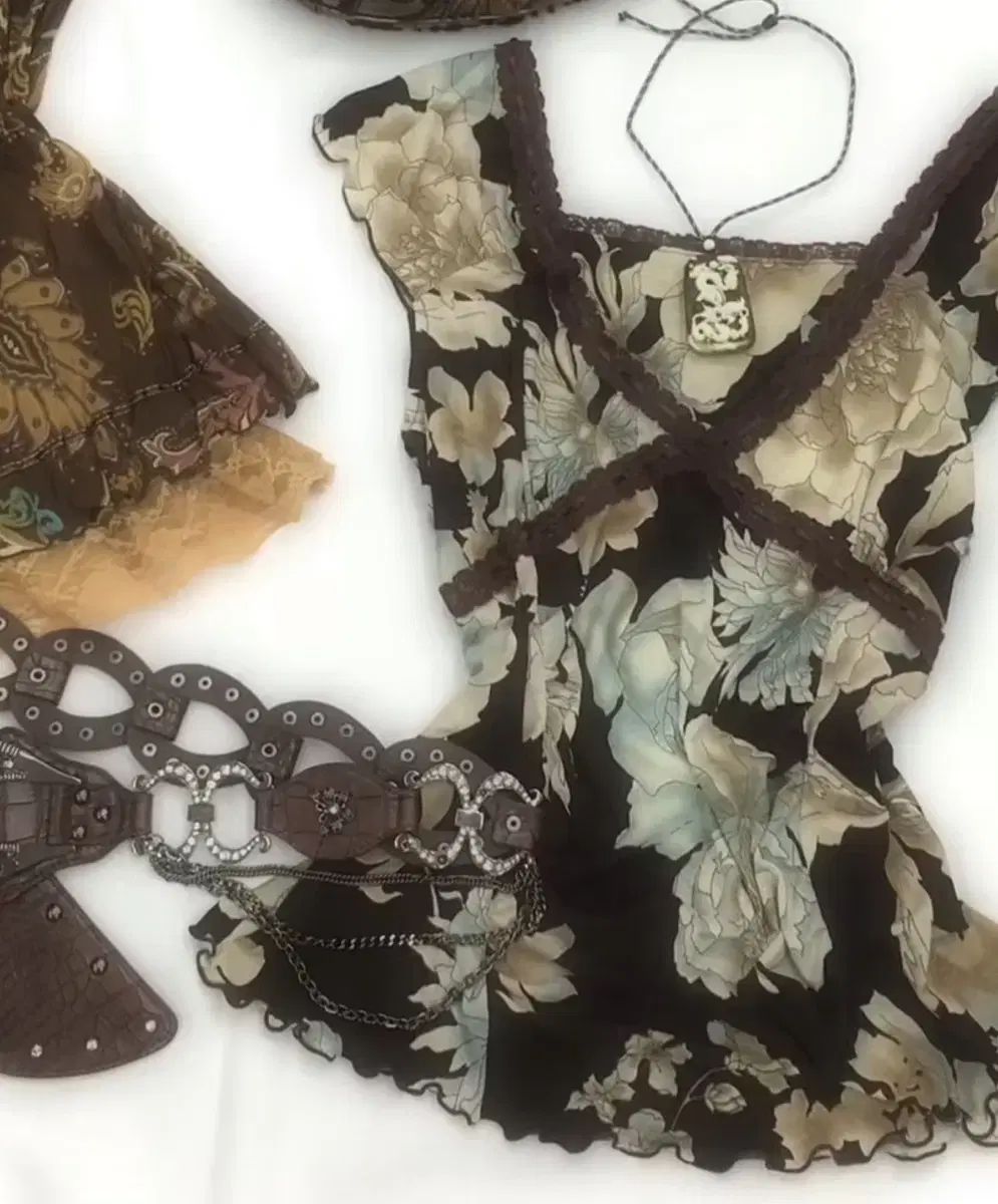 オリエンタル 日本人 ヴィンテージ 3 必須アイテム セット set チェーンベルト dia グランジ