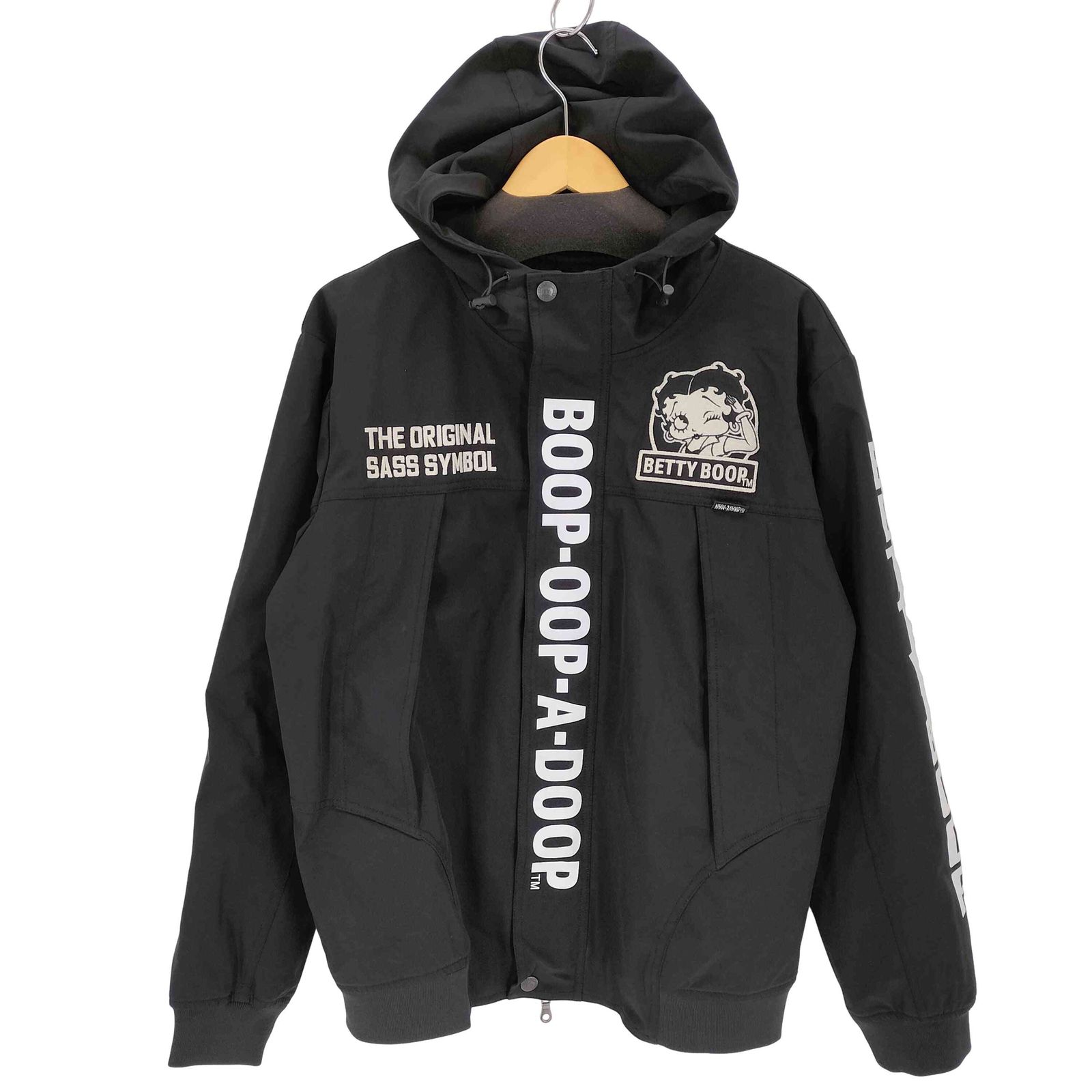 ユーズドフルギ 古着 THE BRAVE MAN 刺繍 フーデッドジャケット メンズ L