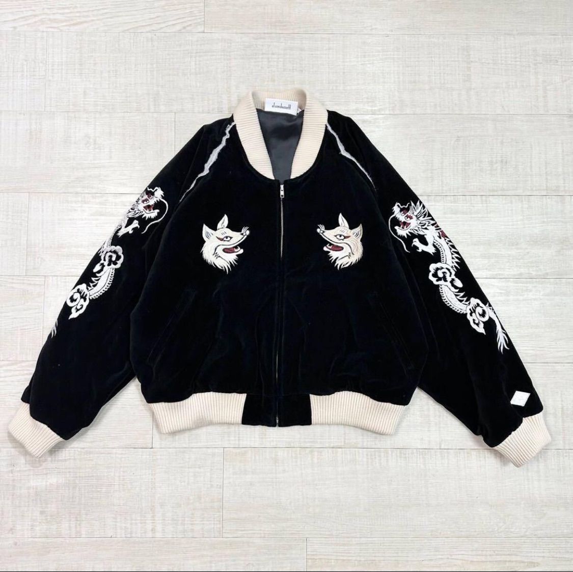 23aw 2023 el conductorH コンダクター VELVETEEN FOX EMBROIDERED