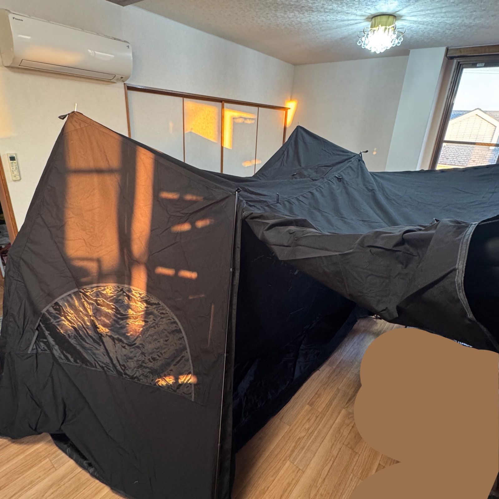 OneTigris SOLO 黒TCテント アップグレード版 パップテント 軍幕 ポリコットン素材 通気 設営簡単 耐 久 ソロテントポール付き グランドシート付き キャンプ 焚き火 ツーリング 1-2人用 家族用