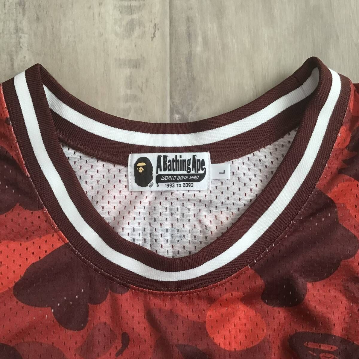 Red camo BASKETBALL TANK TOP Lサイズ a bathing ape BAPE エイプ