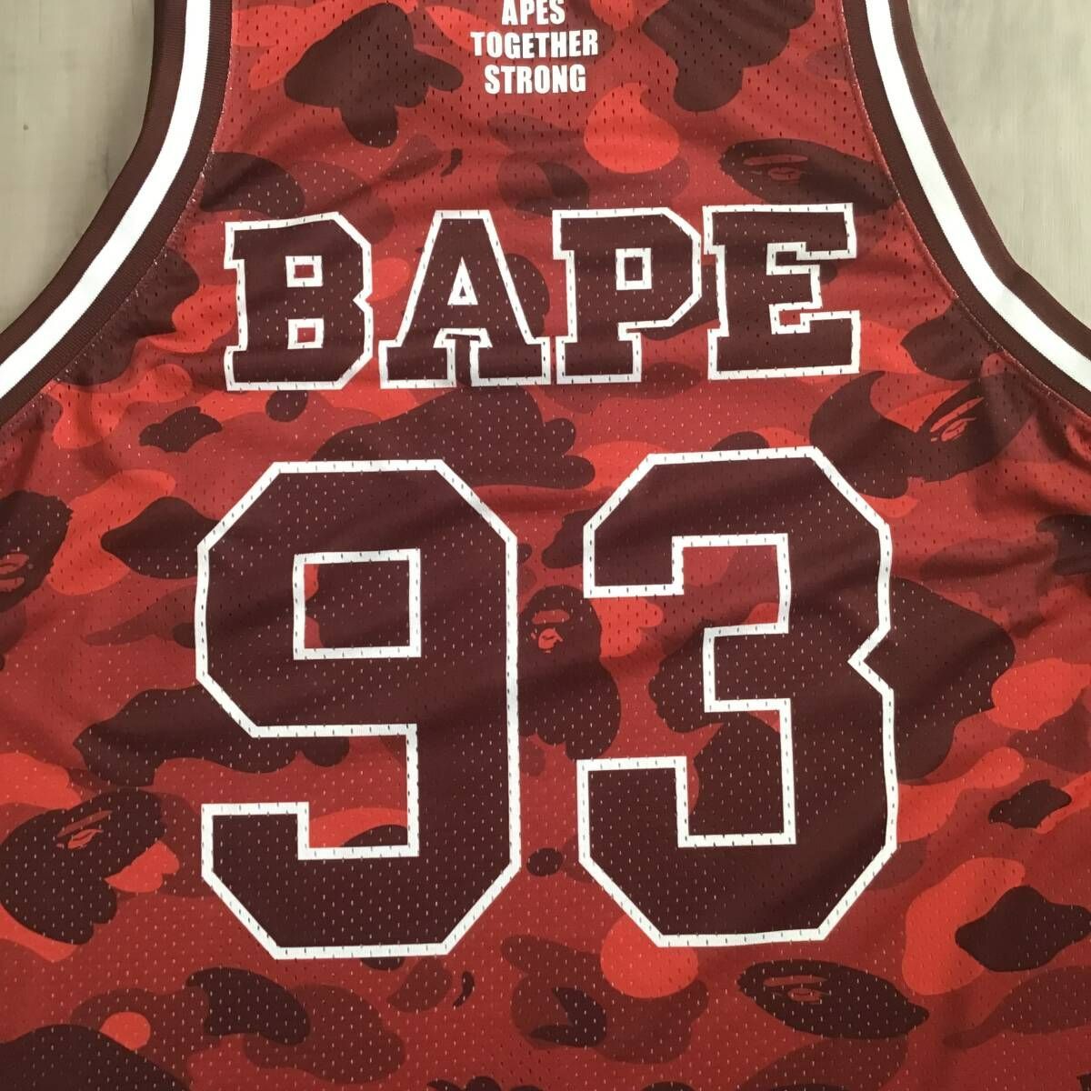 Red camo BASKETBALL TANK TOP Lサイズ a bathing ape BAPE エイプ