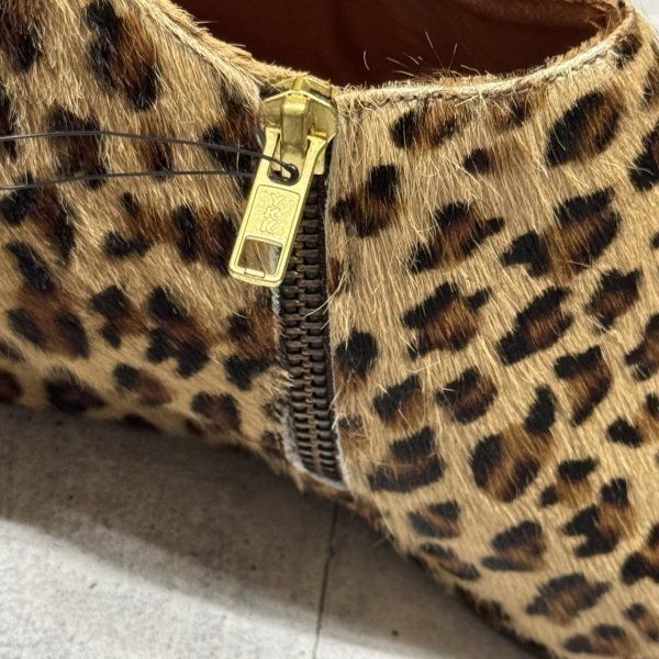 レオパード サイドジッパーブーツ