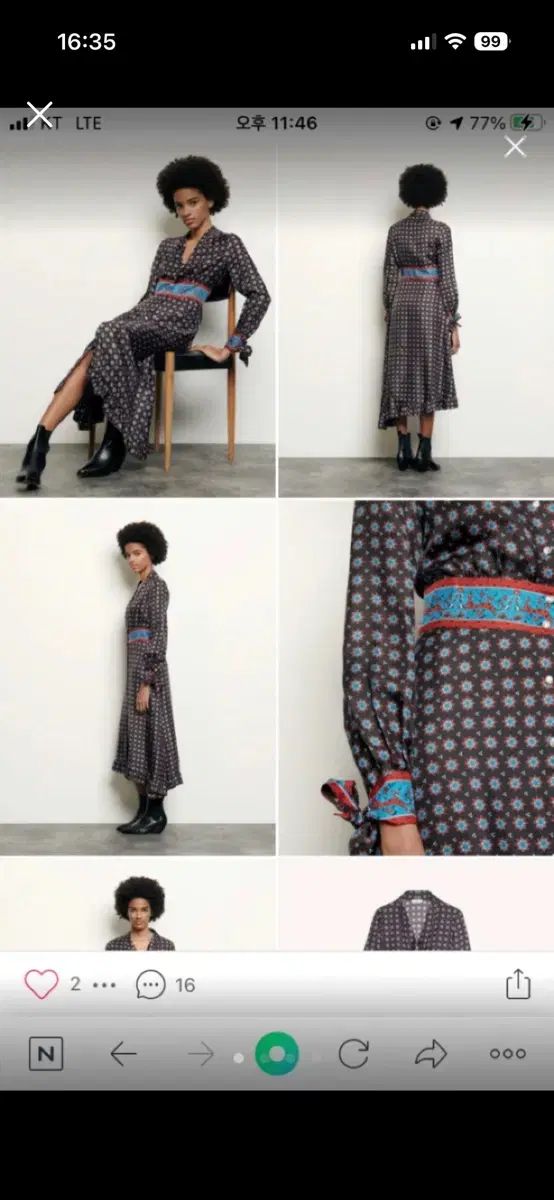 サンドロ シルク ONE PIECE 36