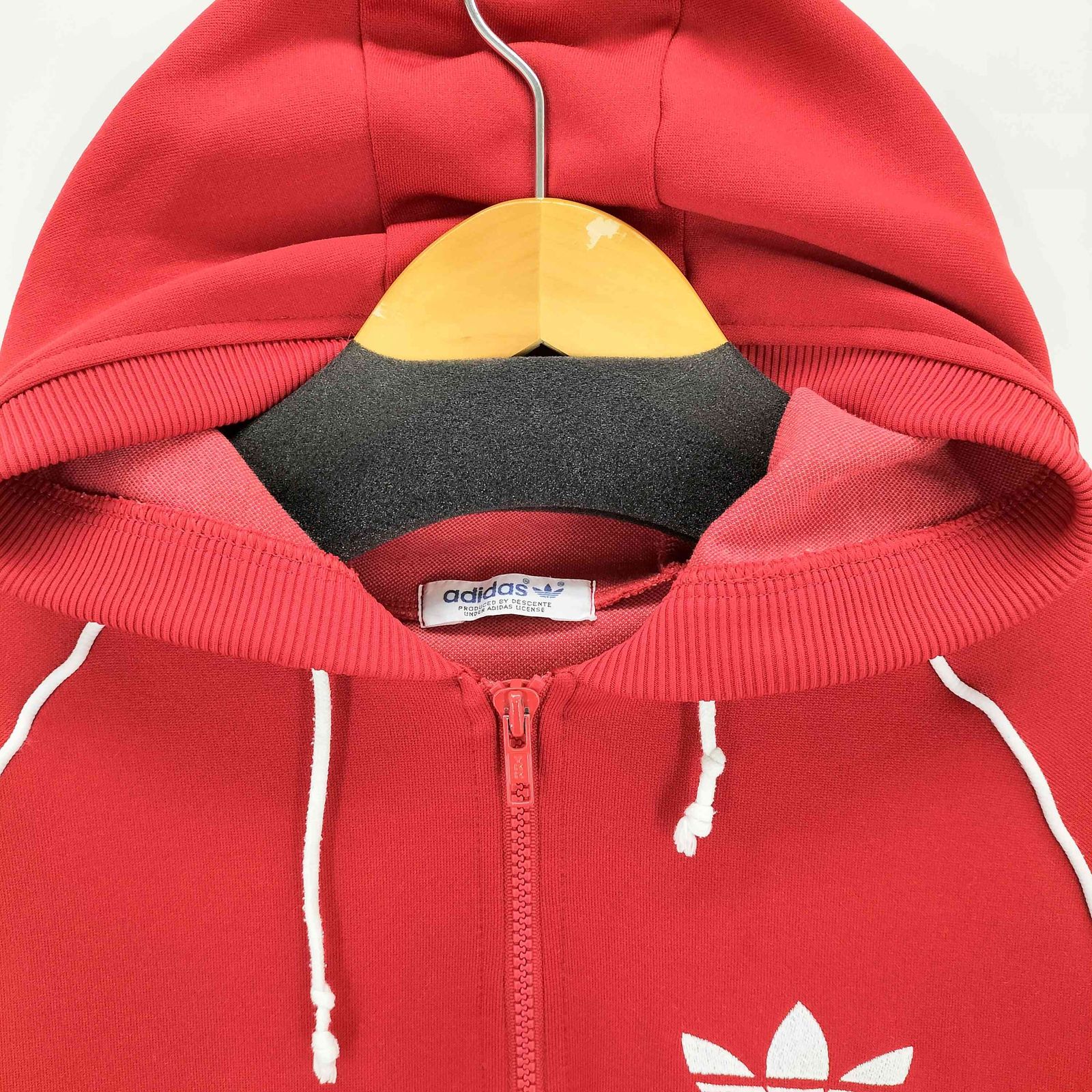 アディダス adidas 80s トレフォイルロゴ刺繍 ハーフジップパーカー