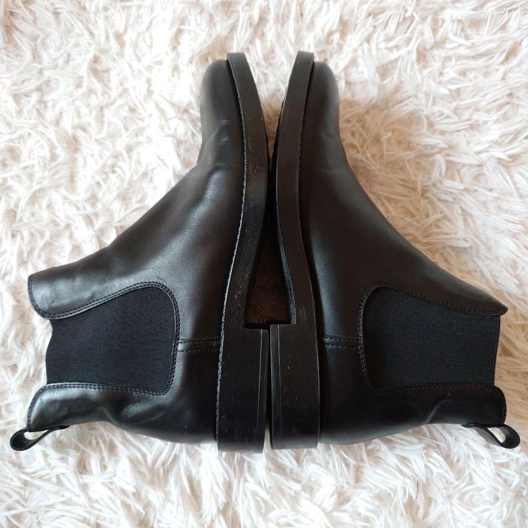 極美品 TOD'S トッズ サイドゴア ブーツ レザー ロゴ 箱付き ブラック