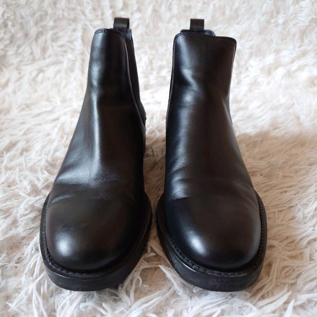 【極美品】トッズ 現行品　チェルシーブーツ サイドゴアブーツ　黒　36 1/2 極美品 TOD'S トッズ サイドゴア ブーツ レザー ロゴ 箱付き ブラック
