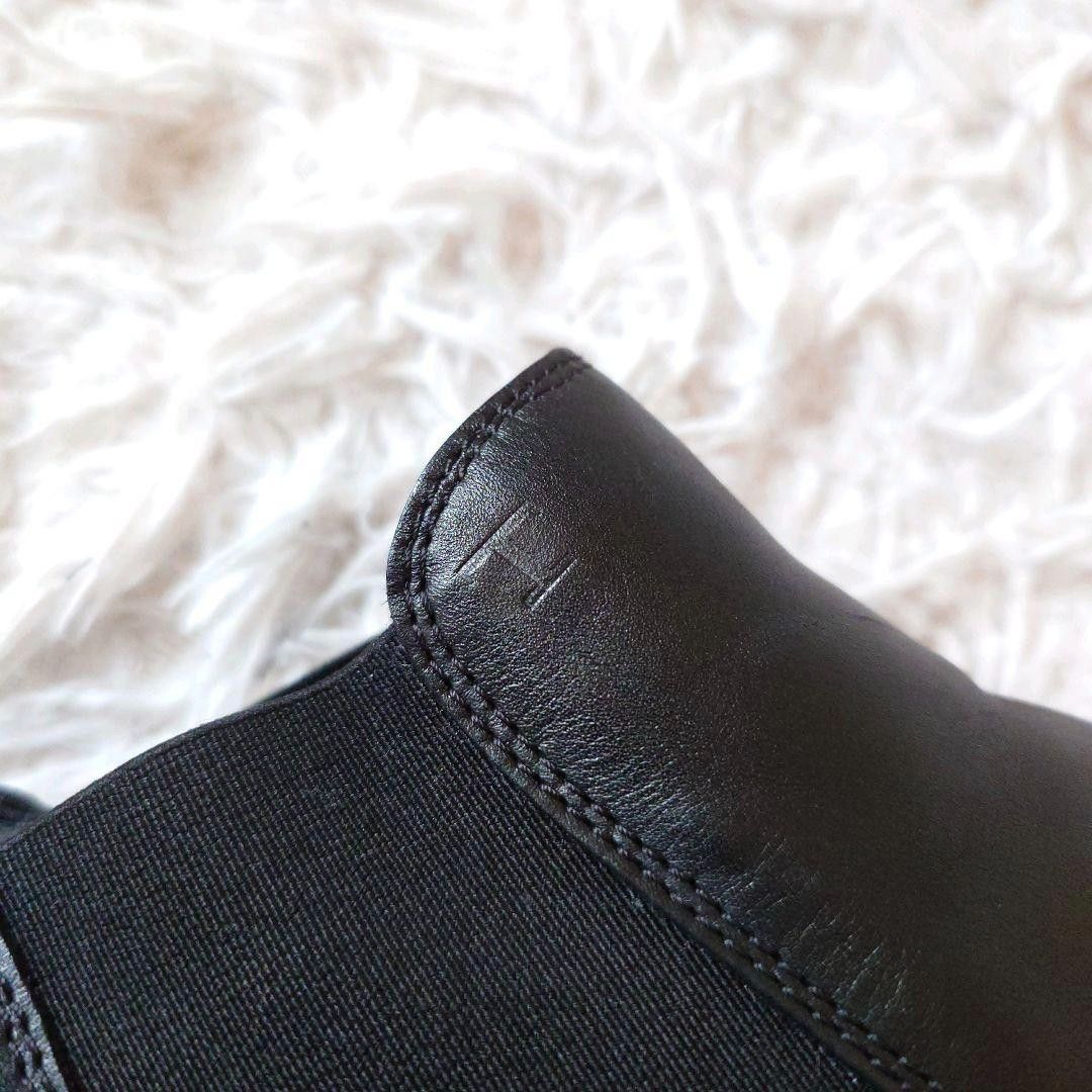 極美品 TOD'S トッズ サイドゴア ブーツ レザー ロゴ 箱付き ブラック