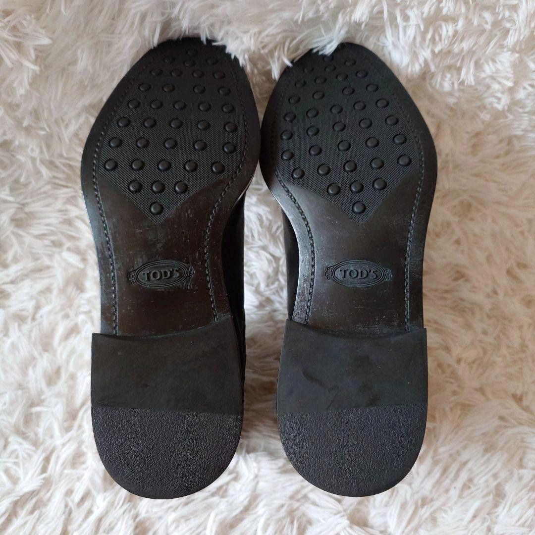 極美品 TOD'S トッズ サイドゴア ブーツ レザー ロゴ 箱付き ブラック