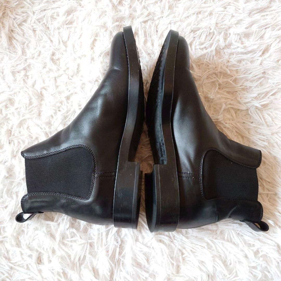 極美品 TOD'S トッズ サイドゴア ブーツ レザー ロゴ 箱付き ブラック