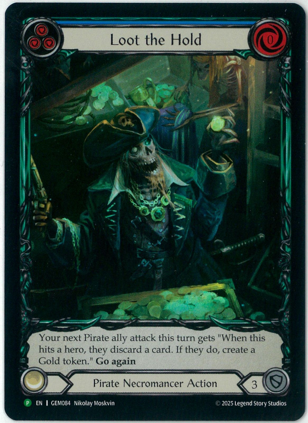 フレッシュアンドブラッド　ヌゥ　Rainbow foil 英語版 Rainbow Foil/Flesh and Blood/英語版/船倉の略奪/Loot the Hold (青