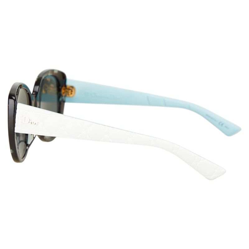 ディオール Lady 1 R カナージュ ブラック ブルー ホワイト プラスチック ラバー レディース Dior 1-0224605