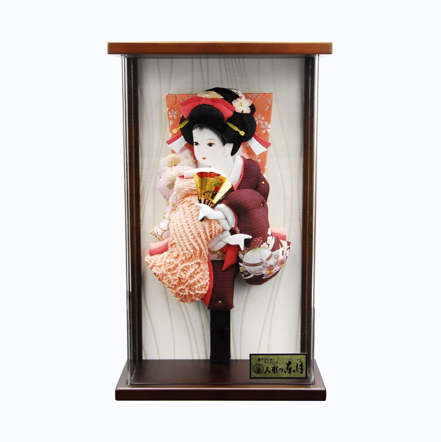 9号 橙鹿の子絞り振袖押絵羽子板 額飾 WEB