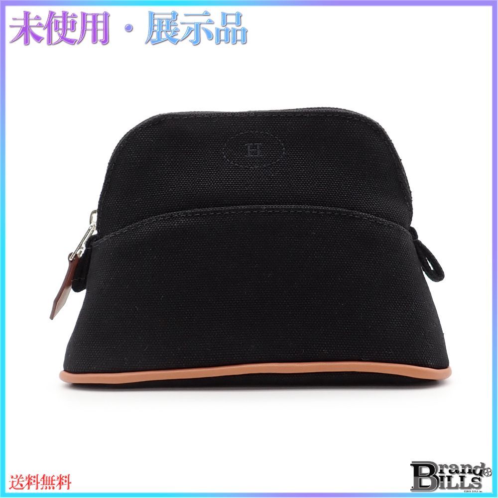 エルメス ボリードポーチ ミニミニ 小物入れ コットンキャンバス Hロゴ