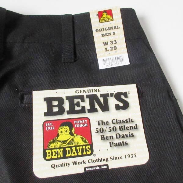 新品 US企画 BEN DAVIS ベンデイビス ベンズ ワークパンツ 黒 W33 L29