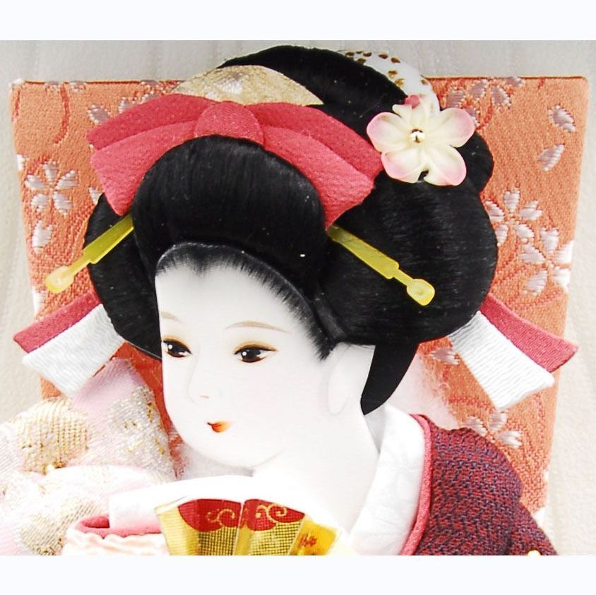  9号 橙鹿の子絞り振袖押絵羽子板 額飾 WEB 羽子板 正月