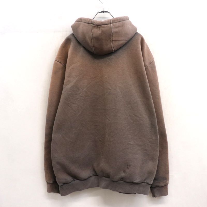 Carhartt / サンフェード/裏メッシュジップパーカー/XL/コットン/GRY/無地 00s Carhartt サンフェード 裏地メッシュ ジップアップ スウェット