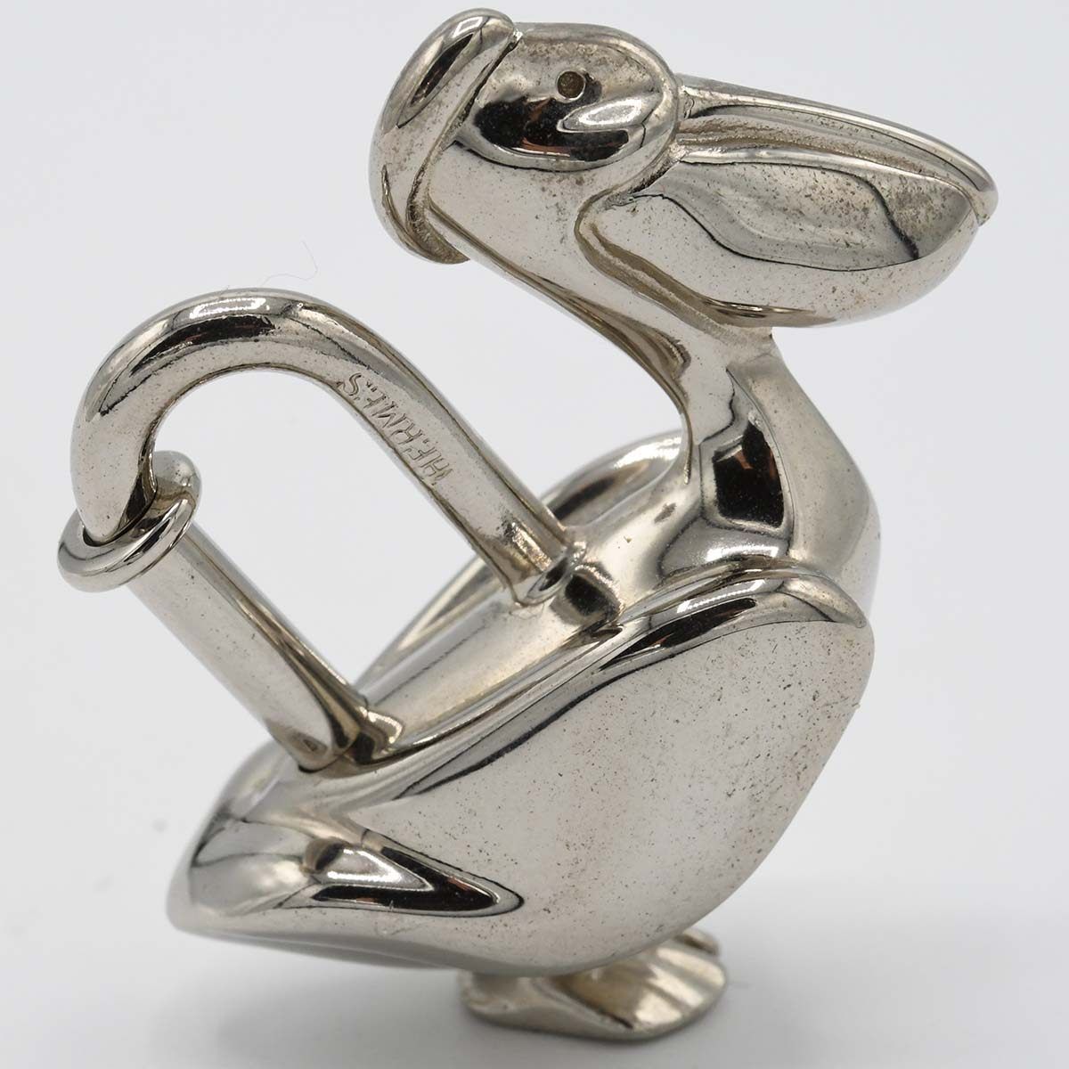 【美品】エルメス　HERMES ペリカン　カデナ　シルバー　希少品 HERMES エルメス ペリカン モチーフ カデナ バッグチャーム シルバー