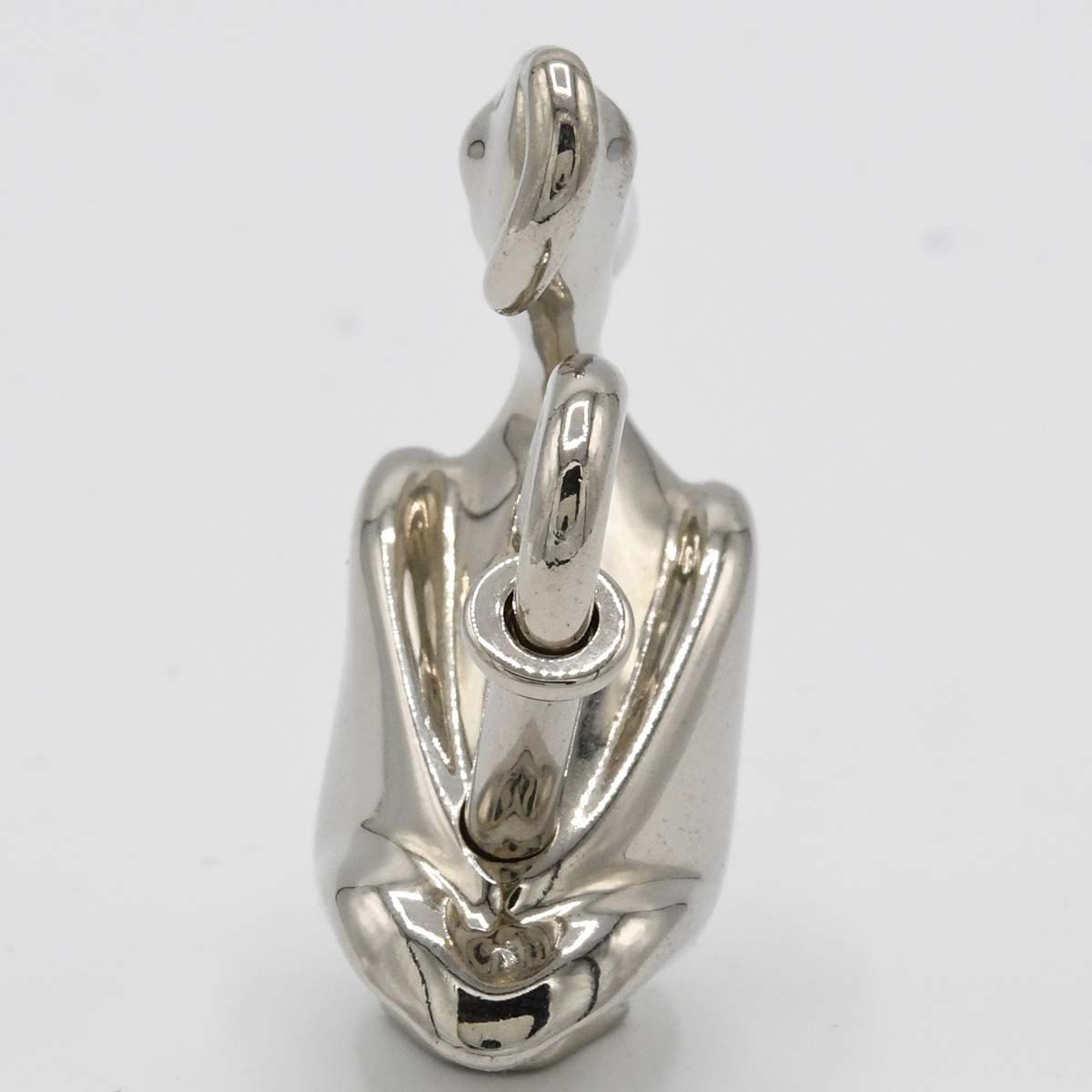 HERMES エルメス ペリカン モチーフ カデナ バッグチャーム シルバー