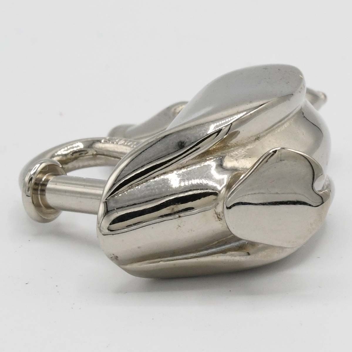 HERMES エルメス ペリカン モチーフ カデナ バッグチャーム シルバー