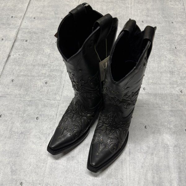 定価27280円 BOTAS DOUBLEL ウエスタンブーツ スタッズ 刺繍 ポインテッドトゥ 超ハイクオリティ レディース YL 2861