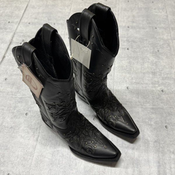 定価27280円 BOTAS DOUBLEL ウエスタンブーツ スタッズ 刺繍 ポインテッドトゥ 超ハイクオリティ レディース YL 2861