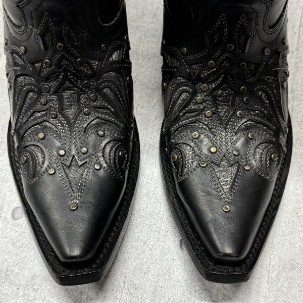  定価27280円 BOTAS DOUBLEL ウエスタンブーツ スタッズ 刺繍 ポインテッドトゥ 超ハイクオリティ レディース YL 2861 その他 ブーツ