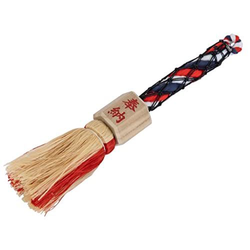 小型鈴緒 神 藁芯 すずお 鈴紐 すずひも 赤白紺三色巻 30 cm