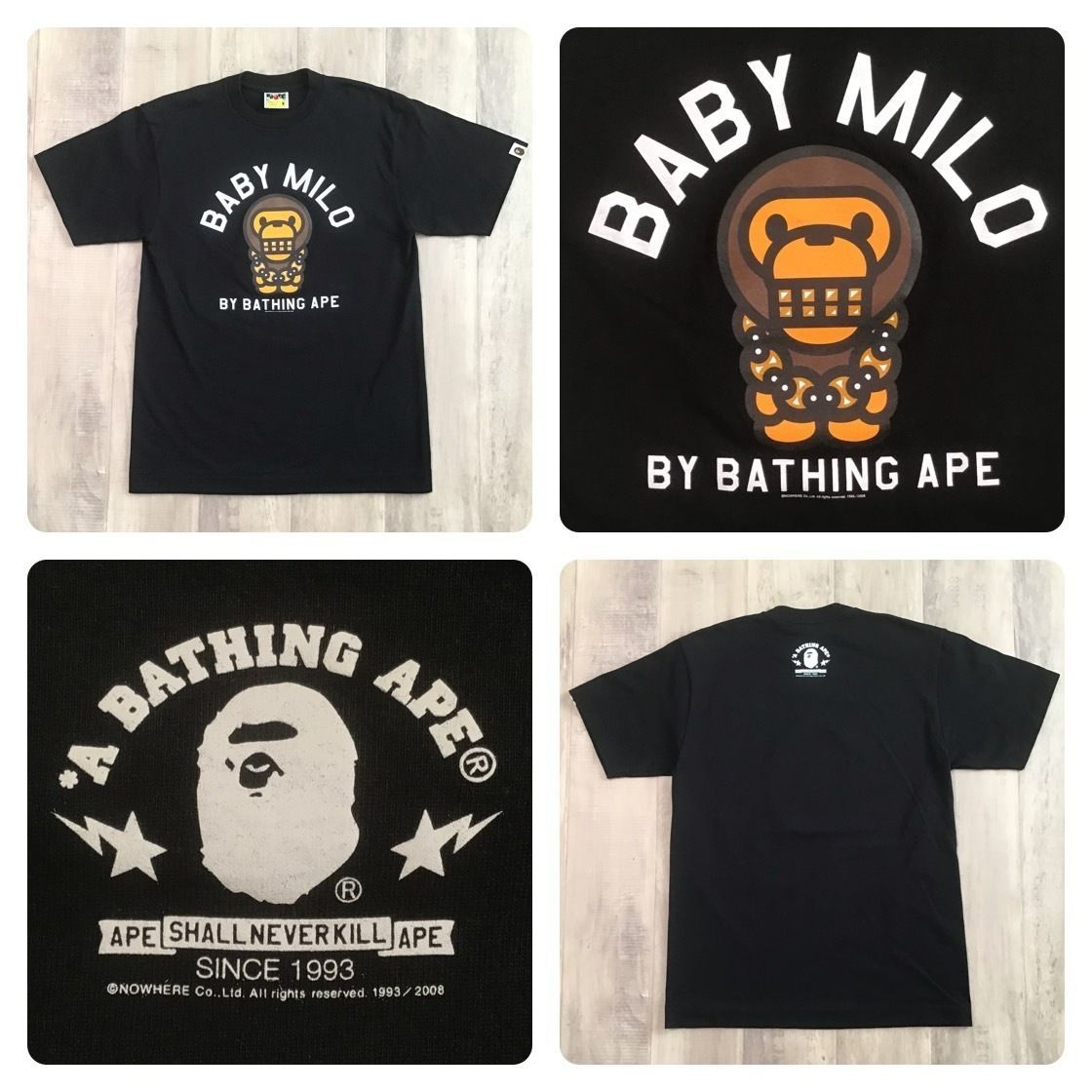 マイロ Tシャツ Mサイズ ブラック a bathing ape BAPE baby milo