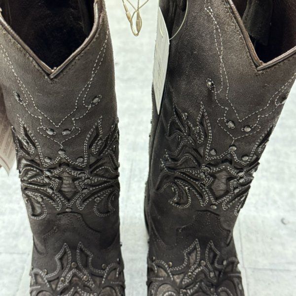 定価27280円 BOTAS DOUBLEL ウエスタンブーツ スタッズ 刺繍 ポインテッドトゥ スウェードレザー レディース YL 2862