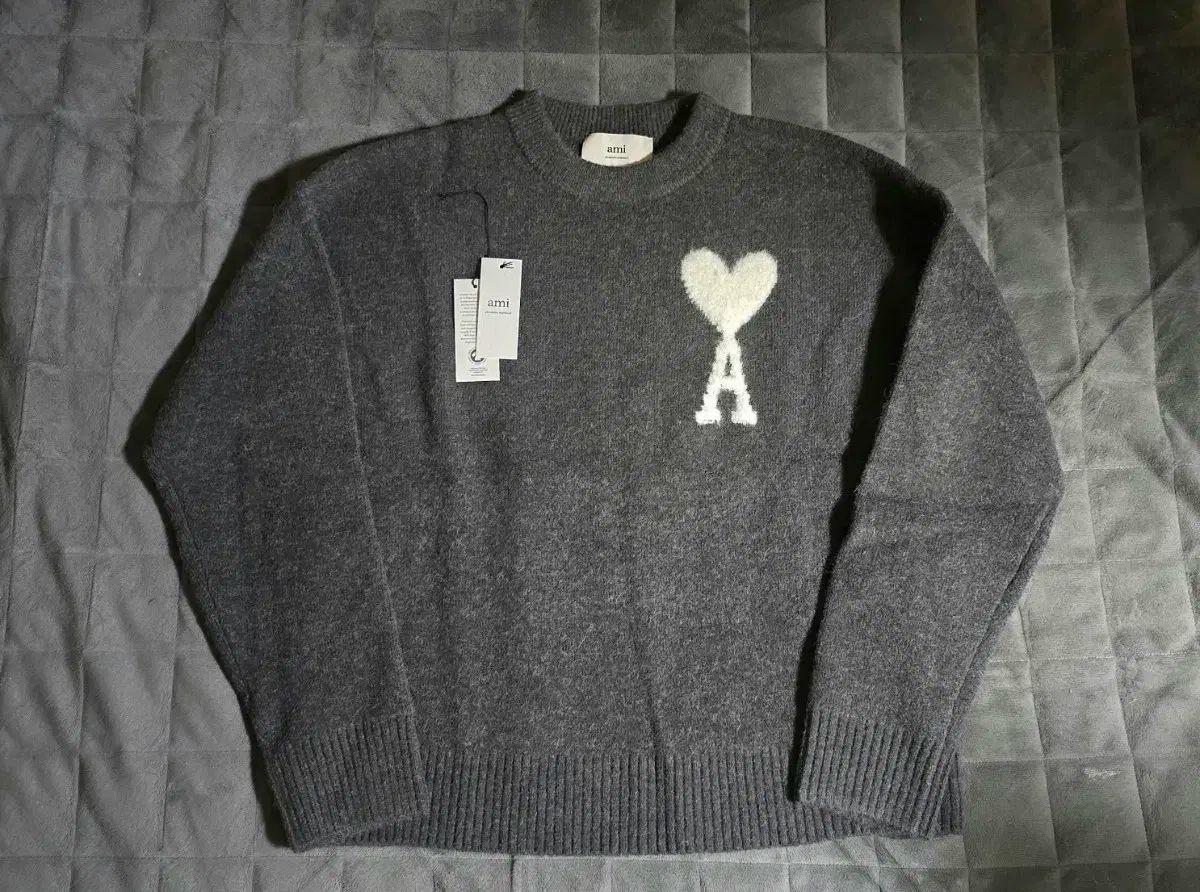 アミ アルパカ クルーネック セーター ニット グレー XL - メルカリ