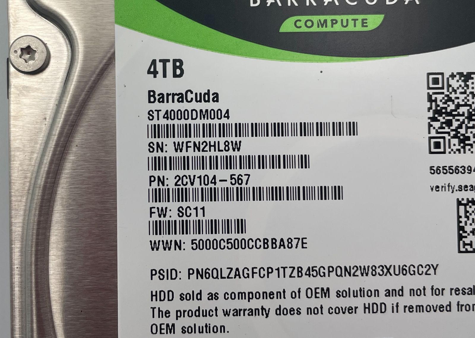 管理番号3265 .co.jp Seagate BarraCuda 3.5インチ 4 TB 内蔵 ハードディスク HDD PC 2年保証 6 Gb|s 256 MB 5400 rpm 品