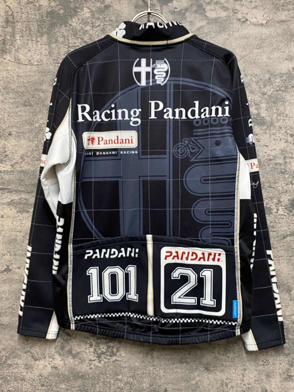 JP125 パンダーニ Pandani 長袖 サイクルジャケット 黒 M 裏起毛