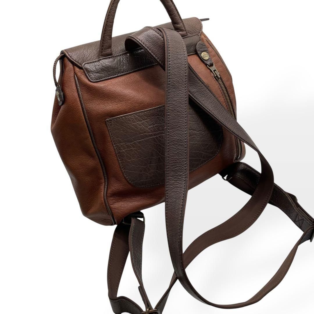 極美品 IBIZA イビサ リュック デイパック ブラウン 本革 牛革 - メルカリ