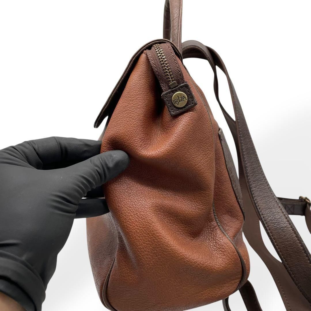 極美品 IBIZA イビサ リュック デイパック ブラウン 本革 牛革 - メルカリ