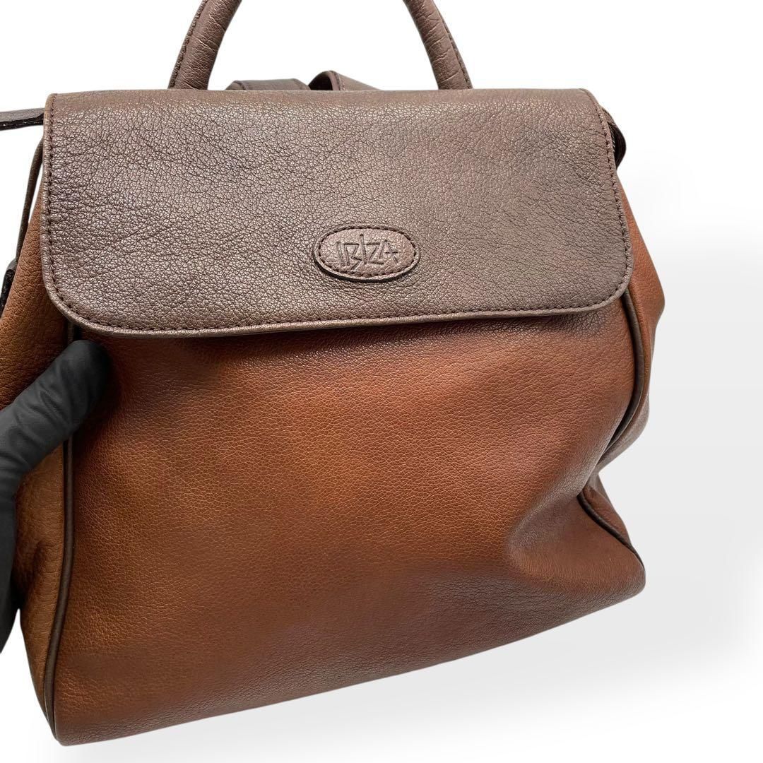 極美品 IBIZA イビサ リュック デイパック ブラウン 本革 牛革 - メルカリ