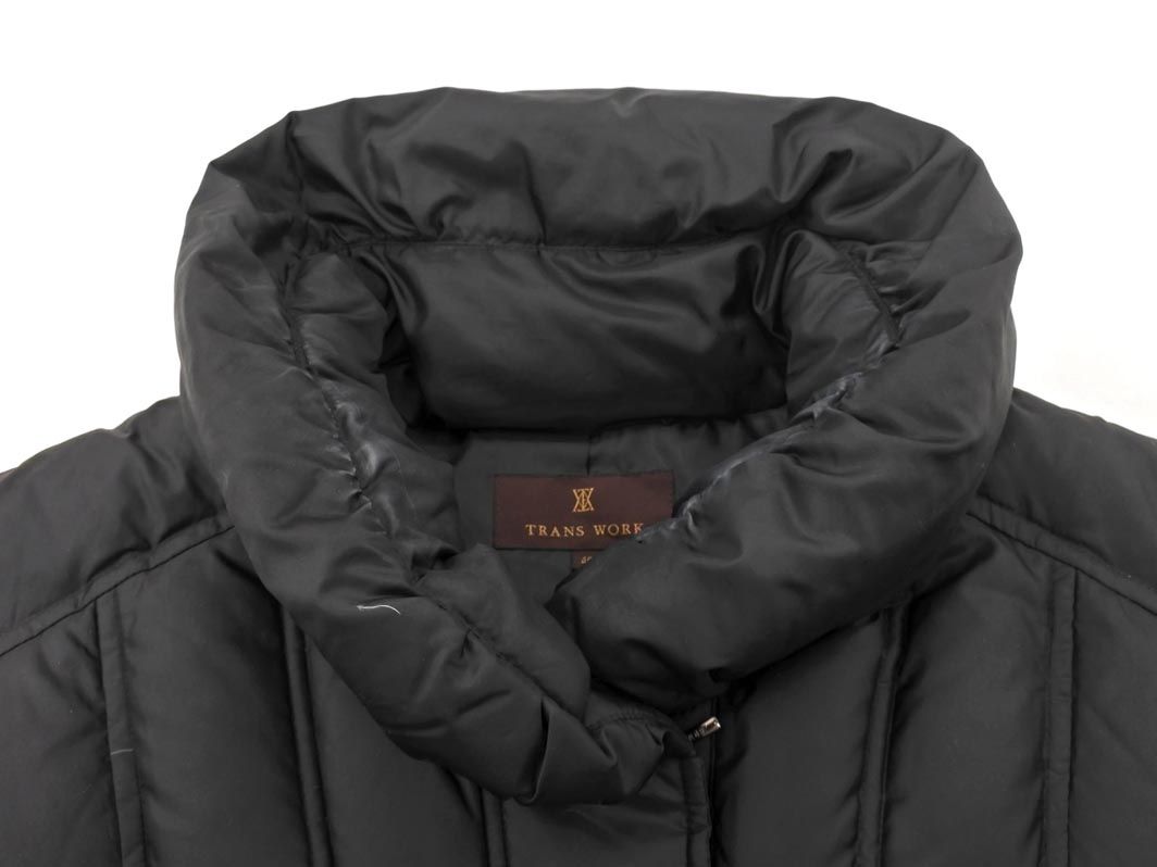 TRANS WORK トランスワーク ダウン コート size46/黒 ◇□ レディース